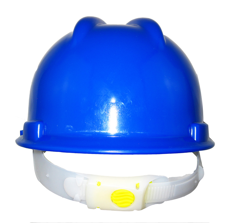 photo3-800-800 Blue color PE materials v type industrial safety helmet Dezi Associates Ltd